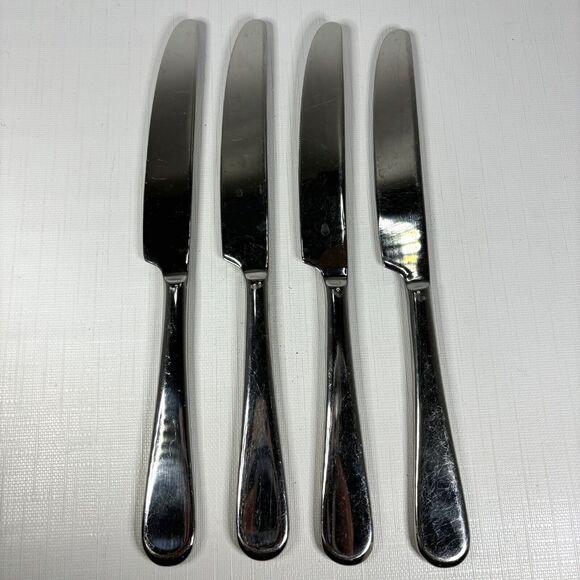 Oneida Dylan Solid Dinner Knifes Set 4 Stainless Gourmet Collection Flatware Vtg - Picture 1 of 3